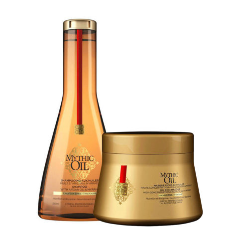 L'Oreal Mythic oil Shampoo 250ml Mask 200ml hydrating for thick hair