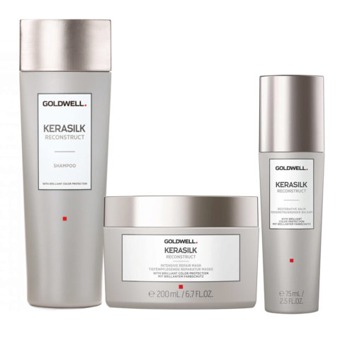 Goldwell Kerasilk Shampoo 250 ml Mask 200 ml Conditioner 75 ml Restructuring for damaged hair