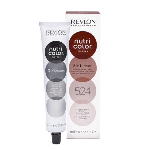 Revlon Nutri Color Creme 524 Coppery Pearl Brown 100ml - color mask