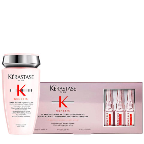 Kerastase Genesis Kit Shampoo 250ml Anti Hairfall ampoules 10x6ml