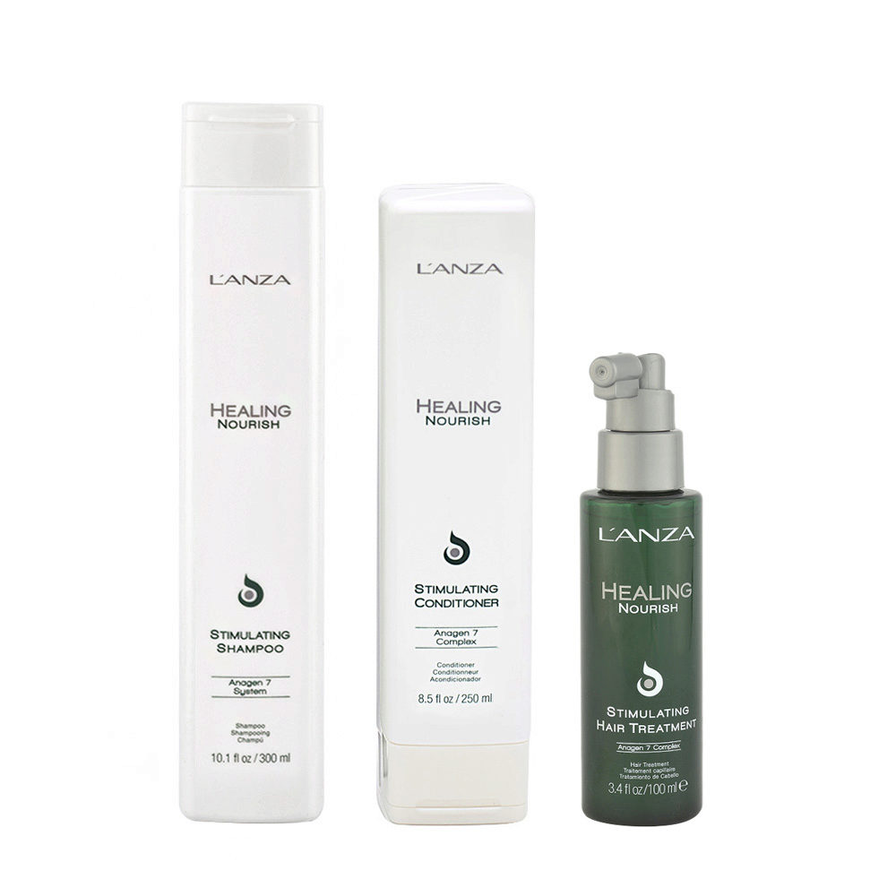 L' Anza Healing Nourish Shampoo 300ml Conditioner 250ml Spray 100ml Antihairloss