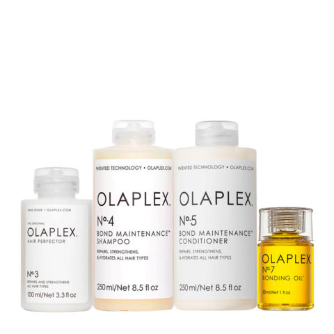 Olaplex Set N° 3 Hair Perfector100ml N° 4 Shampoo250ml N° 5 conditioner250ml N° 7 Oil30ml