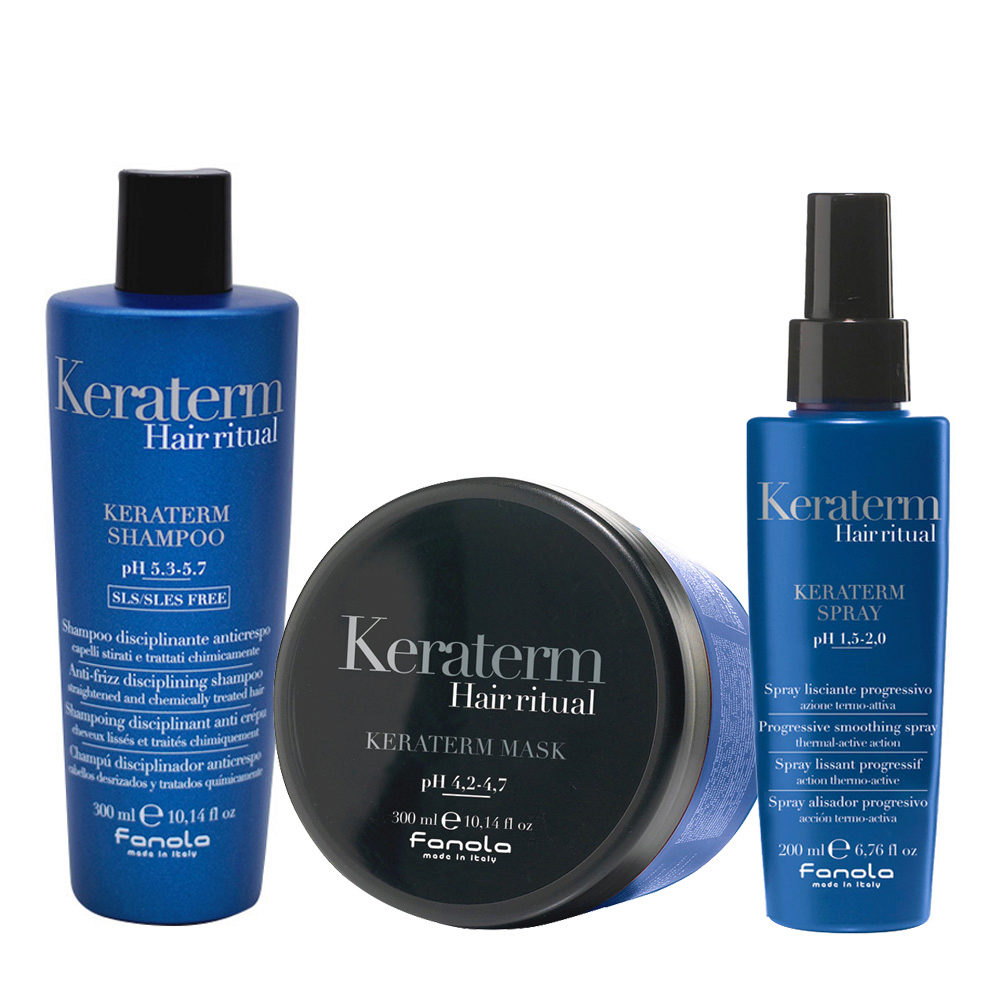 Fanola Keraterm Shampoo 300ml Mask 300mlSpray 200ml Antifrizz