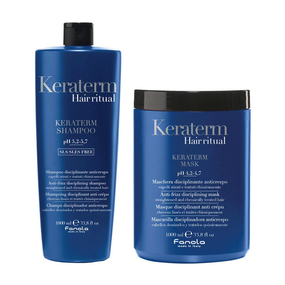 Fanola Keraterm Shampoo 1000ml Mask 1000ml Antifrizz