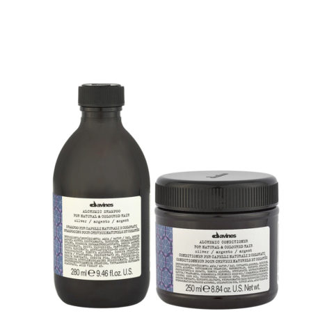 Davines Alchemic Hair Platinum Anti-yellow Shampoo 280ml Anti-yellow Conditioner 250ml