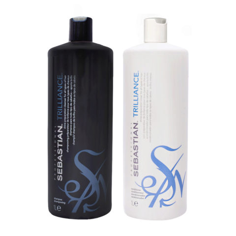 Sebastian Trilliance Illuminating Shampoo 1000ml Conditioner 1000ml Dull Hair