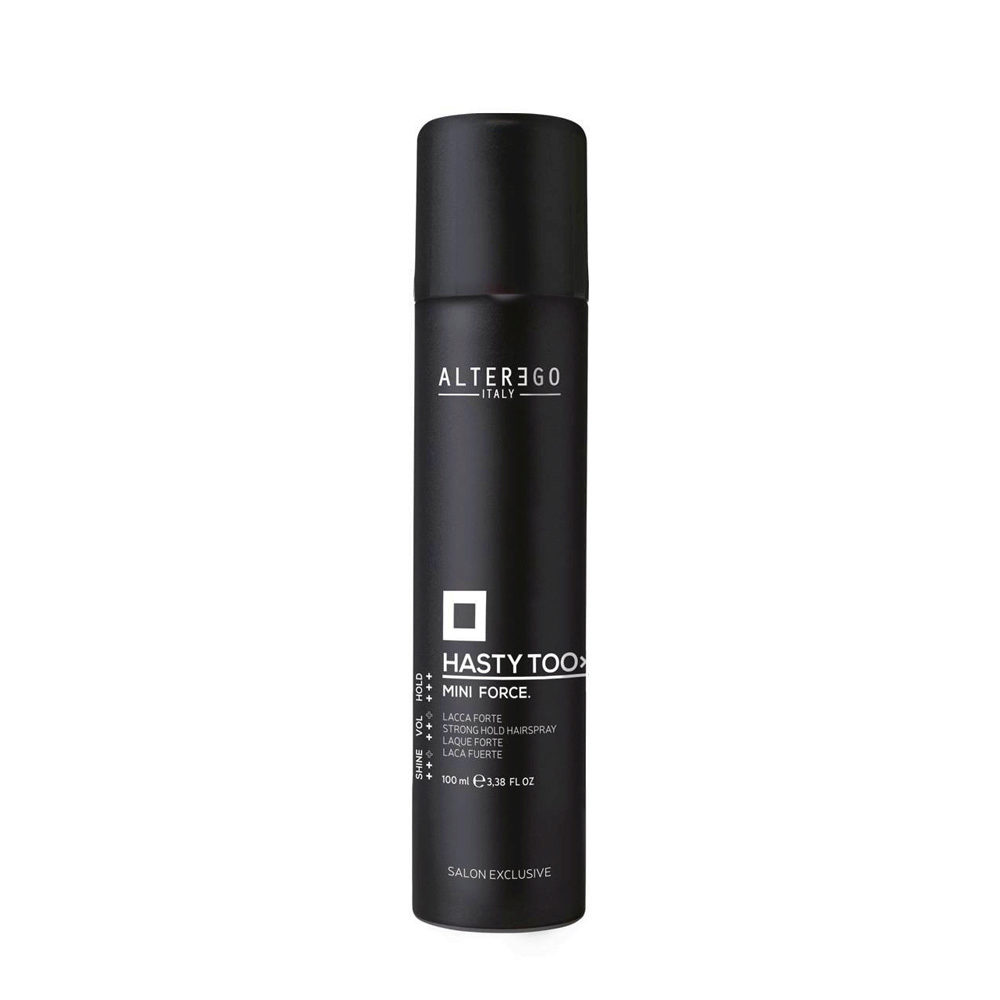 Alterego Hasty Too Mini Force 100ml - strong hold hairspray