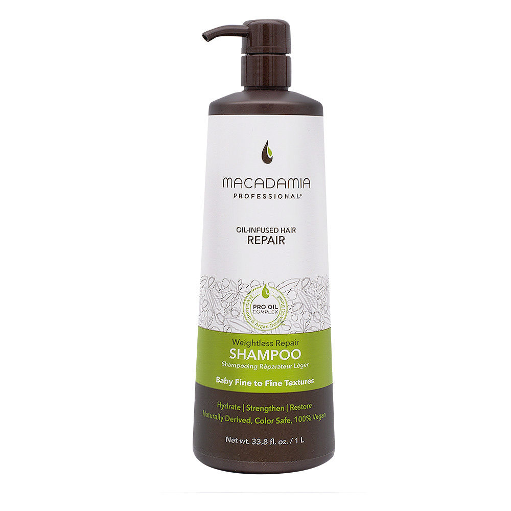 Macadamia Weightless Repair Shampoo For Damaged And Fine Hair 1000ml