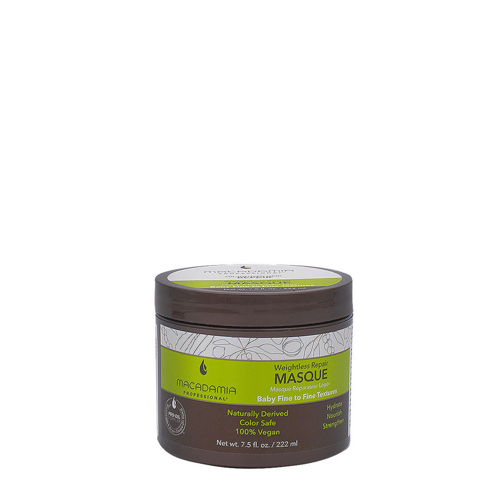 Macadamia Weightless Moisturizing Mask For Damaged And Fine Hair 222ml