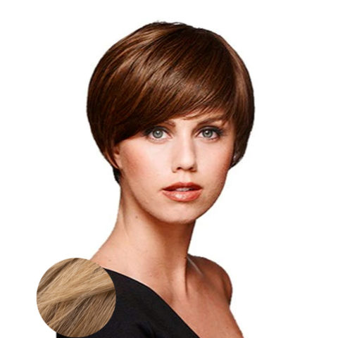 Hairdo Short & Sleek Light Blonde Wig With Brown Root