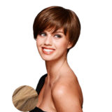 Hairdo Short & Sleek Light Blonde Wig With Brown Root