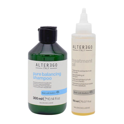 Alterego Kit Oily Scalp Shampoo 300ml and Anti-Dandruff Treatment Oil 150ml