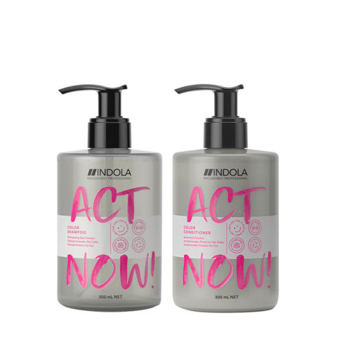 Indola Act Now Shampoo 300ml and Conditioner 300ml Colored Hair