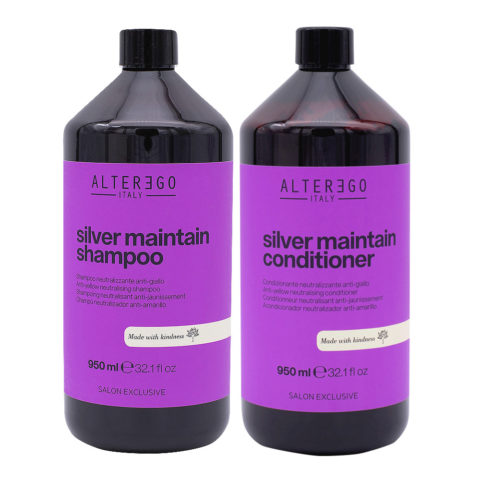 Alterego Silver Maintain Shampoo 950ml And Conditioner 950ml Anti yellow