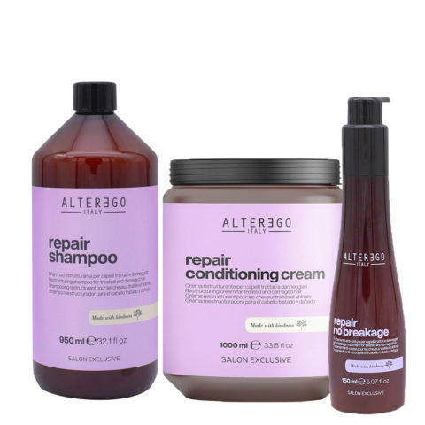 Alterego Repair Set Damaged Hair Shampoo 950ml Mask 1000ml Serum 150ml