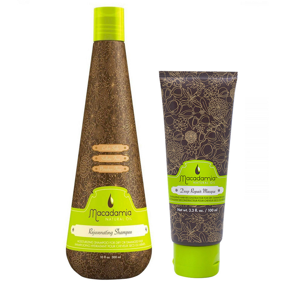 Macadamia Kit Moisturizing for Dry Hair Shampoo 300ml Mask 100ml