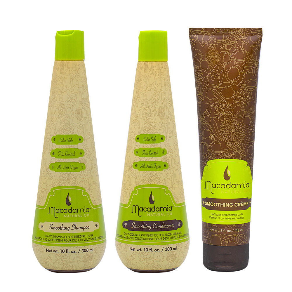 Macadamia Frizzy Hair Kit Shampoo 300ml Conditioner 300ml Cream 148ml
