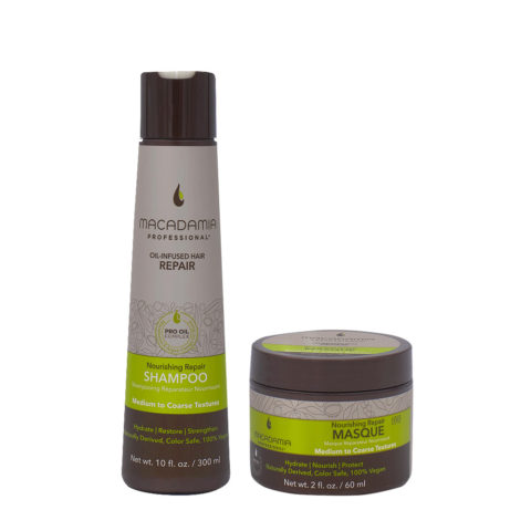 Macadamia Set Damaged Hair Shampoo 300ml and Mask 60ml