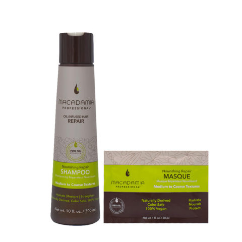 Macadamia Set Damaged Hair Shampoo 300ml and Mask 30ml