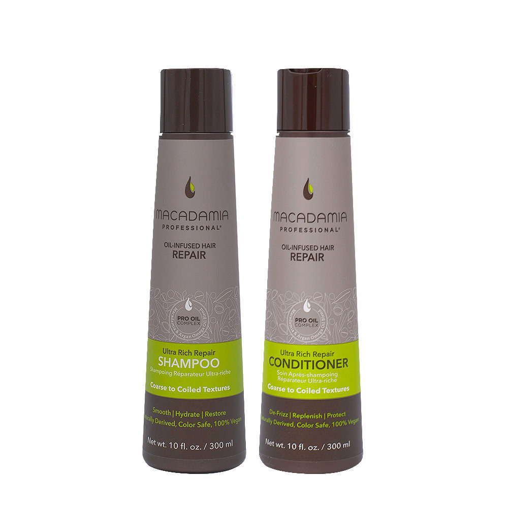 Macadamia Set Damaged and Thick Hair Shampoo 300ml and Conditioner 300ml