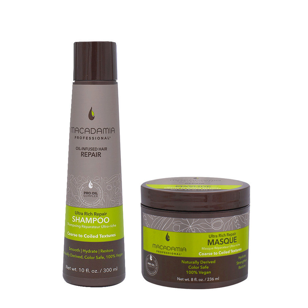 Macadamia Damaged and Thick Hair Shampoo 300ml and Mask 236ml