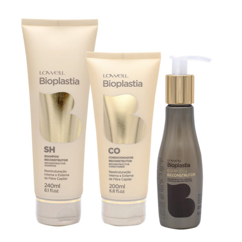 Lowell Bioplastia Repair Shampoo 240ml And Conditioner 200ml Cream 100gr