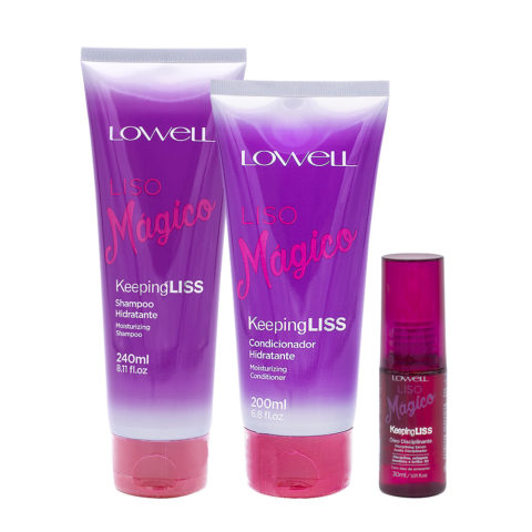 Lowell Liso Magico Shampoo 240ml And Conditioner 200ml Oil 30ml
