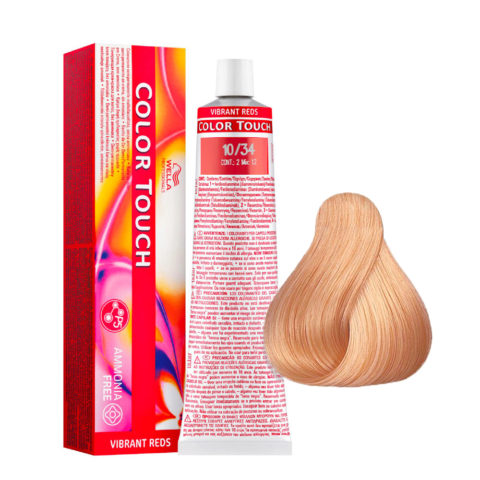 Wella Color Touch Vibrant Reds 10/34 Platinum Golden Copper Blonde 60ml - semi-permanent color without ammonia