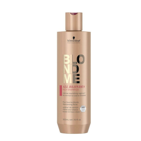 Schwarzkopf Blondme All Blondes Rich Shampoo 300ml - shampoo for blonde and thick hair