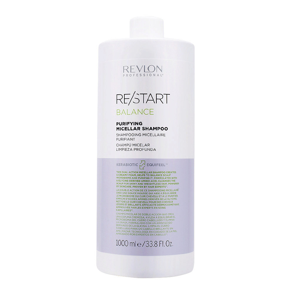 Revlon Restart Balance Purifying Micellar Shampoo 1000ml | Hair Gallery