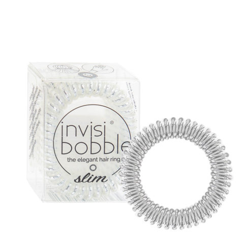 Invisibobble Slim Metallic Silver Fine Hair Elastic