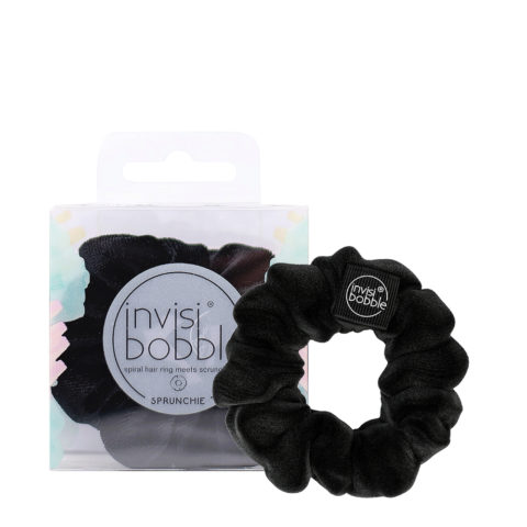 Invisibobble Sprunchie True Black - black velvet hair tie