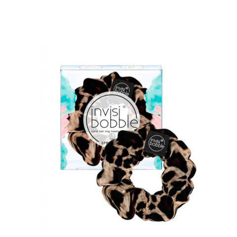 Invisibobble Sprunchie Purrfection - leopard velvet hair tie