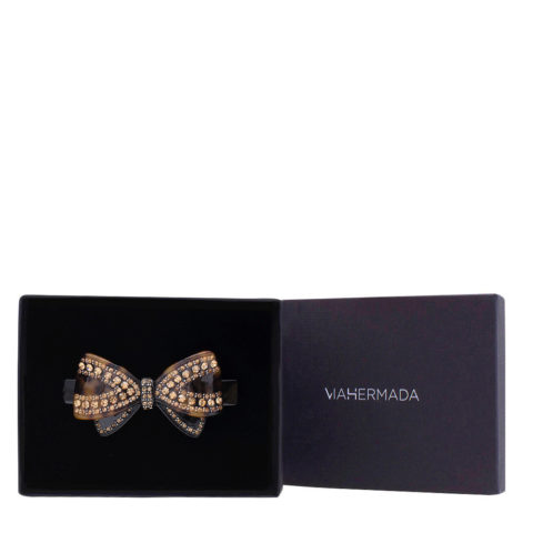 VIAHERMADA Matic hair clip with rhinestone bow
