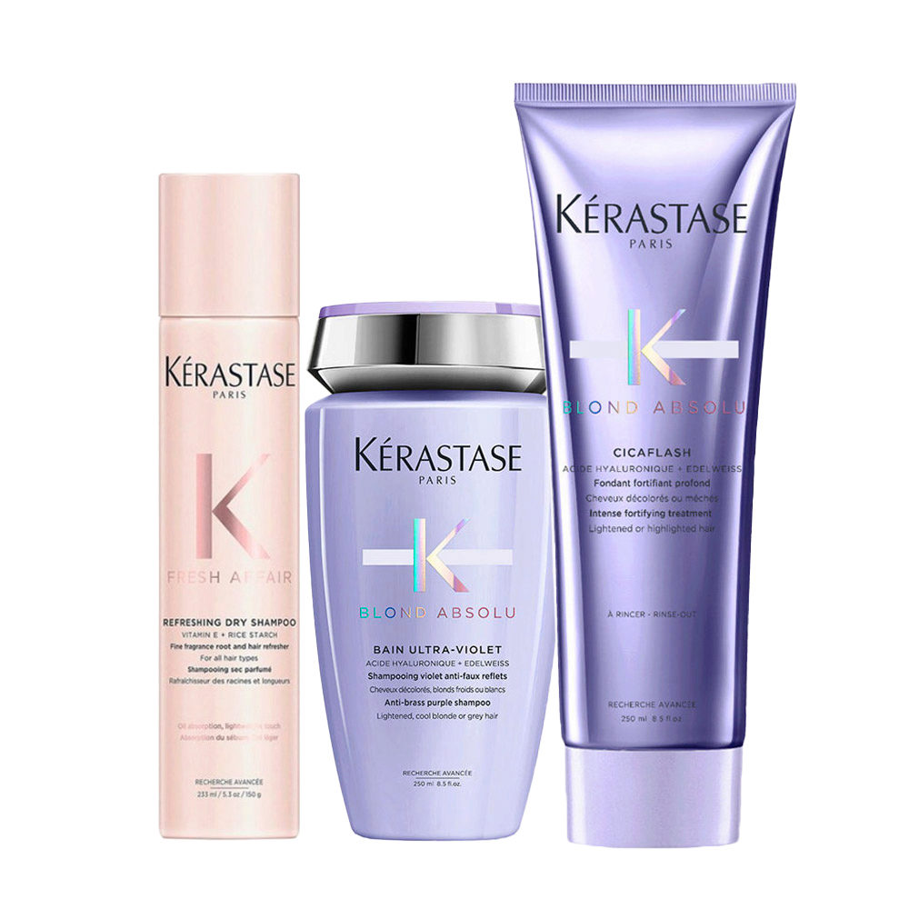 Kerastase Fresh Affair Refreshing Dry Shampoo 233ml Blond Absolu Bain Ultra Violet 250ml Cicaflash 250ml