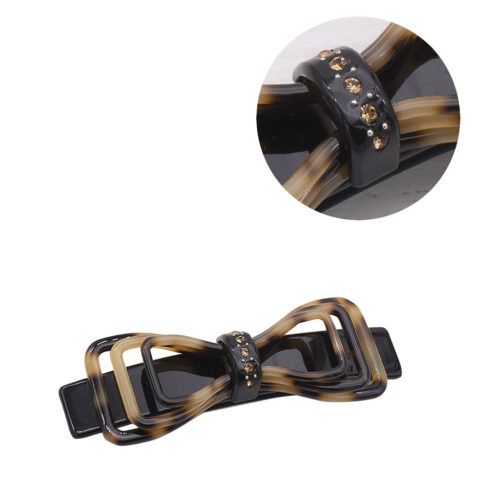 VIAHERMADA Matic Hair Clip with Brown Bow