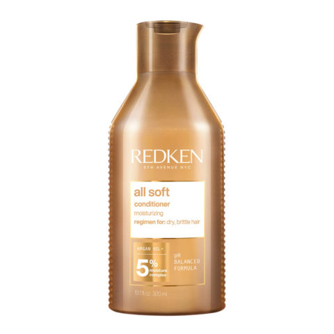 Redken All Soft Conditioner 300ml -moisturising conditioner for dry hair