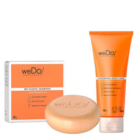 weDo No Plastic Solid shampoo 80gr + weDo Nourishing Night Cream 90ml