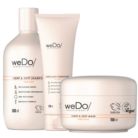 weDo Light & Soft Shampoo 300ml + Soft Conditioner 250ml + Soft Mask 250ml
