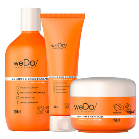 weDo Moisture & Shine Shampoo 300ml +Conditioner 250ml + Mask 150ml