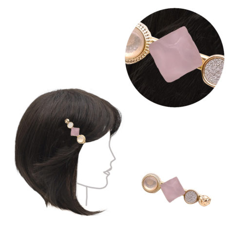 VIAHERMADA Clothespin Clip with Pink Stone 6cm