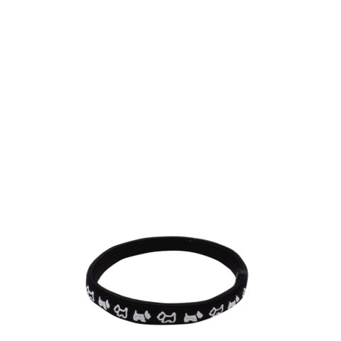 VIAHERMADA Black Hair Band with Doggies