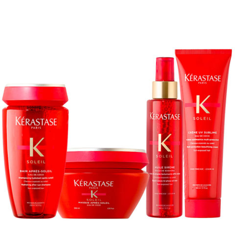 Kerastase Soleil Shampoo Apres Soleil 250ml Masque 200ml  Huile Sirène 150ml Crème 150ml