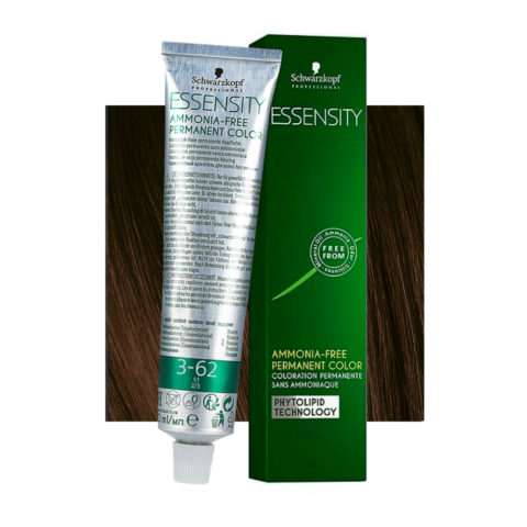 Schwarzkopf Essensity 3-62 Dark Chocolate Ash Brown 60ml - permanent color without ammonia