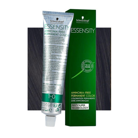 Schwarzkopf Essensity 1-0 Black 60ml- permanent color without ammonia