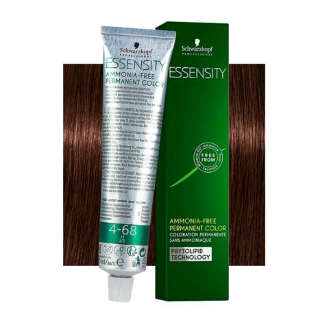 Schwarzkopf Essensity 4-68 Medium Brown Chocolate Red 60ml - ammonia-free permanent colouring