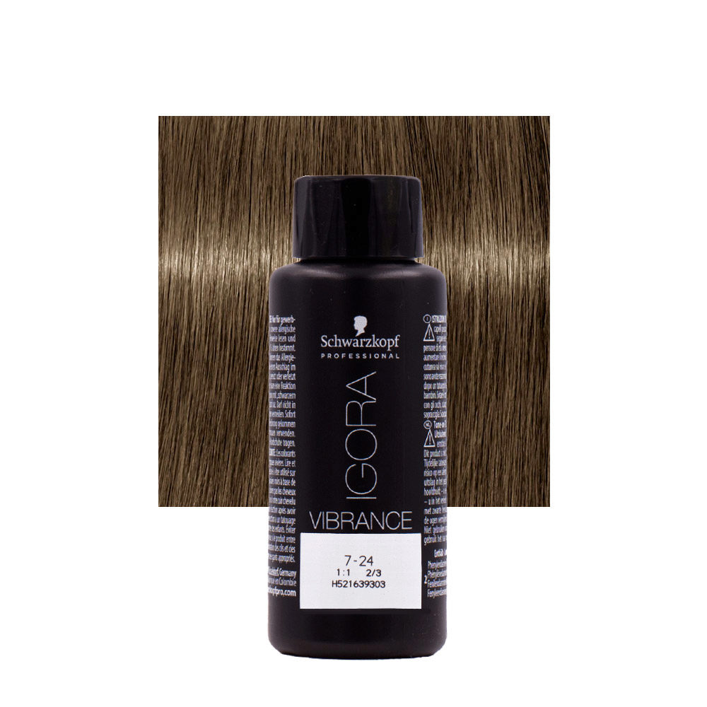 Schwarzkopf Igora Vibrance 7-24 Medium Ash Blonde Beige 60ml - tone on tone coloring