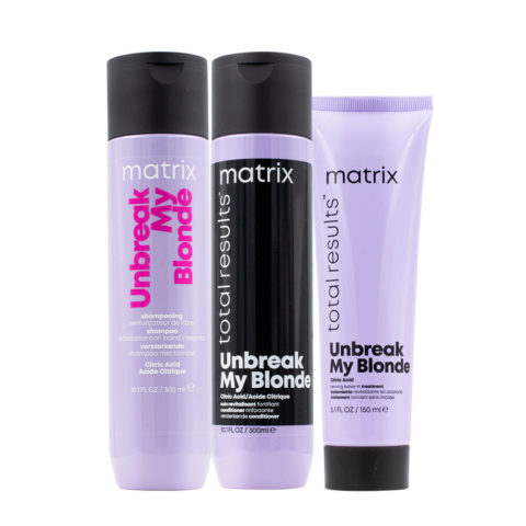 Matrix Total Result Unbreak My Blonde Kit Shampoo 300ml Conditioner 300ml Reviving Leave-in 300ml