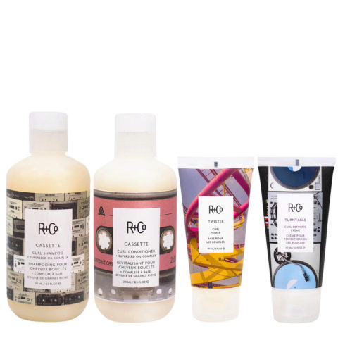 R+Co  Kit for Curly Hair Shampoo 241ml Conditioner 241ml Serum 147ml Cream147ml