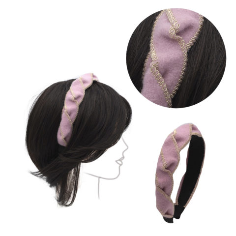 VIAHERMADA Headband in Pink and Gold
